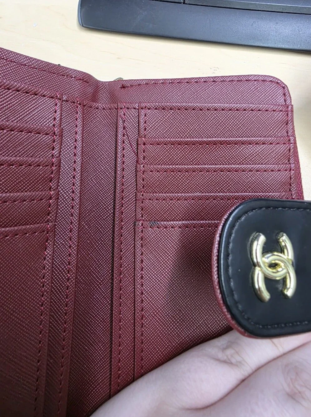 Chanel Quilted Leather Zip Wallet - Black with Gold Hardware